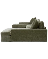 Michola 161" 3-Pc. Fabric Sectional with Double Chaise, Created for Macy's