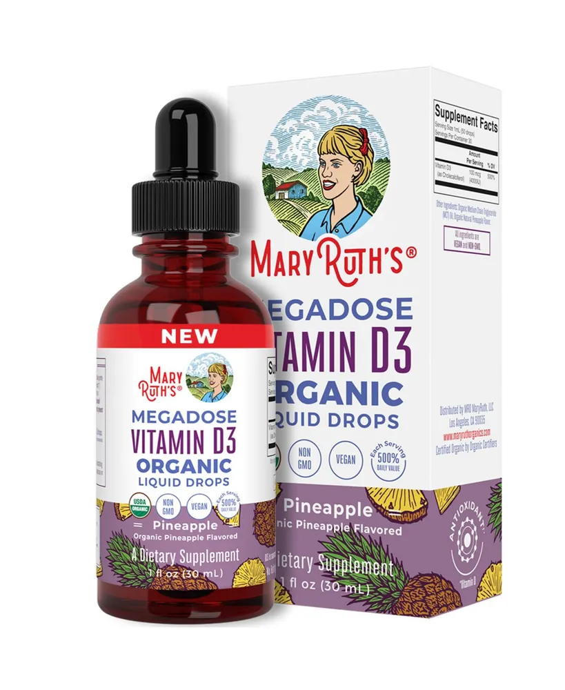 Vitamin D3 Drops, Pineapple, Org, 1 oz