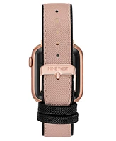 Nine West Women's Saffiano Textured Faux Leather Band designed for Apple Watch 42mm (Series 1-3 only) & 44/45/46/49mm (Ultra Ultra 2)