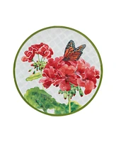 Certified International Geraniums Melamine 12 Piece Dinnerware Set, Service for 4