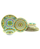 Certified International Palermo Melamine 12 Piece Dinnerware Set, Service for 4