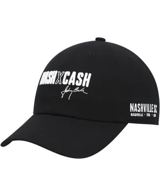 Men's Mitchell & Ness Black Nashville Sc x Johnny Cash Adjustable Dad Hat