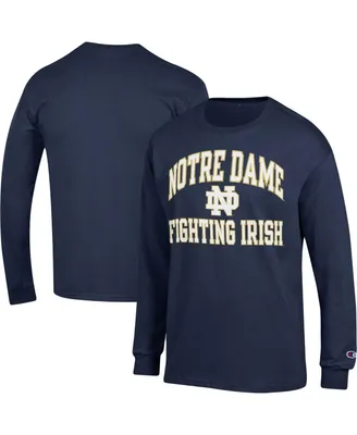 Men's Champion Navy Notre Dame Fighting Irish High Motor Long Sleeve T-shirt