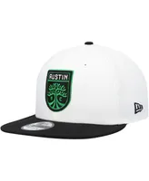 Men's New Era White and Black Austin Fc Two-Tone 9FIFTY Snapback Hat