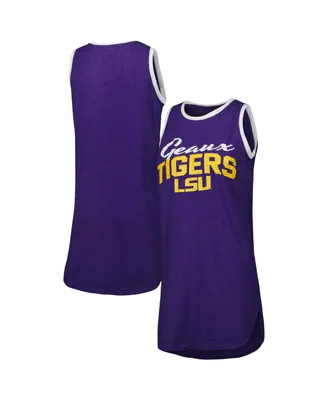 Women's Concepts Sport Purple and White Lsu Tigers Tank Nightshirt