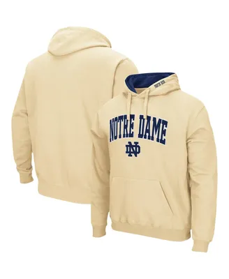 Men's Colosseum Gold Notre Dame Fighting Irish Arch and Logo 3.0 Pullover Hoodie