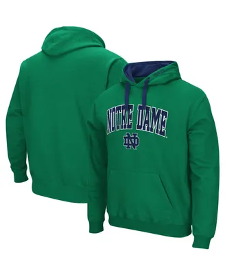 Men's Colosseum Green Notre Dame Fighting Irish Big and Tall Arch Logo 2.0 Pullover Hoodie
