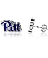 Women's Dayna Designs Pitt Panthers Enamel Post Earrings