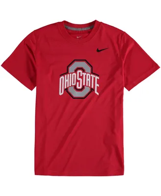 Big Boys Nike Scarlet Ohio State Buckeyes Logo Legend Performance T-shirt