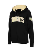 Women's Stadium Athletic Black Ucf Knights Arched Name Full-Zip Hoodie