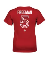 Big Boys and Girls Legends Freddie Freeman Red Canada Baseball 2023 World Baseball Classic Name and Number T-shirt