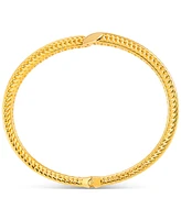 Polished Fancy Bypass Bangle Bracelet in 14k Gold