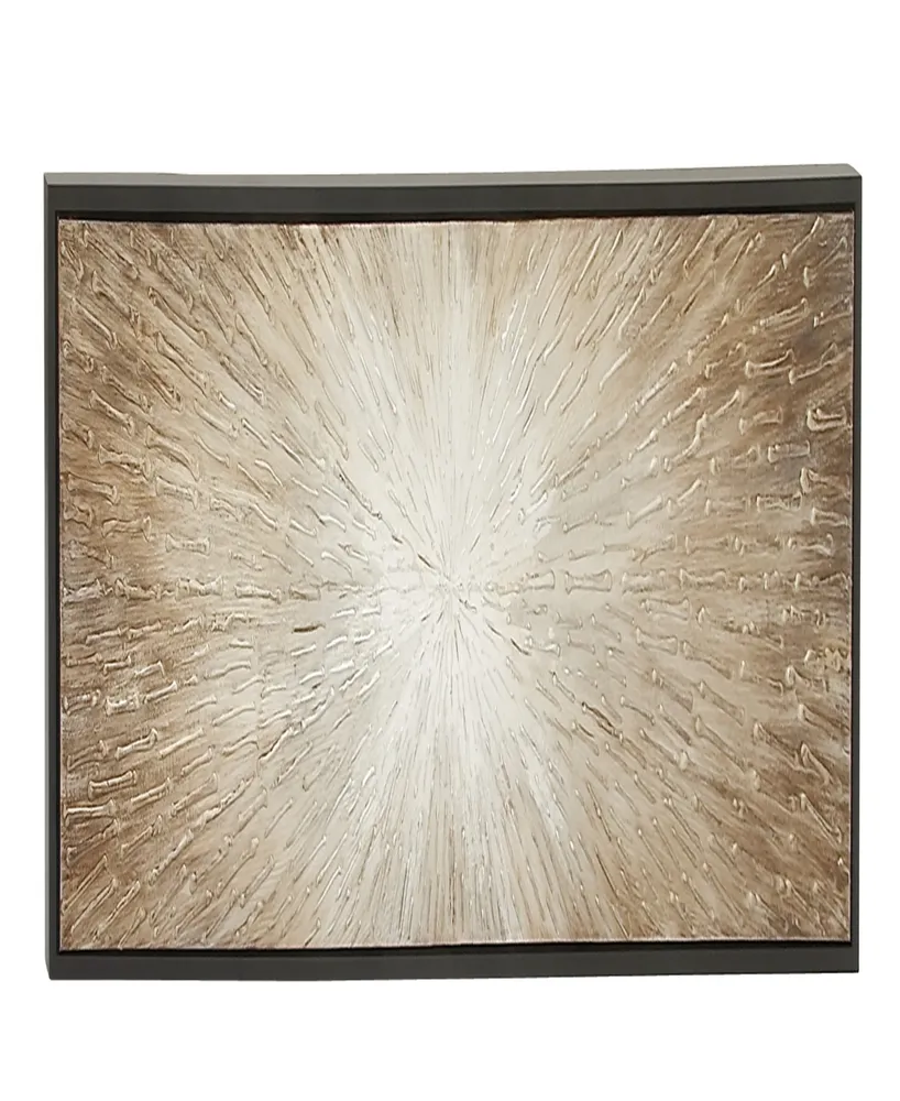 Rosemary Lane Canvas Radial Starburst Framed Wall Art with Black Frame, 71" x 1" x 20"