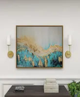 Rosemary Lane Canvas Enlarge Slice Geode Framed Wall Art with Gold-Tone Frame, 47" x 2" x 35"