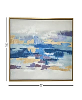 Rosemary Lane Canvas Abstract Framed Wall Art with Gold-Tone Frame, 71" x 2" x 31"