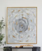 Rosemary Lane Metal Spiral Starburst Framed Wall Art with Gold-Tone Frame, 40" x 1" x 40"