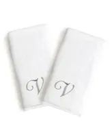 Linum Home Textiles Monogrammed Luxury 100 Turkish Cotton Novelty 2 Piece Hand Towels Collection