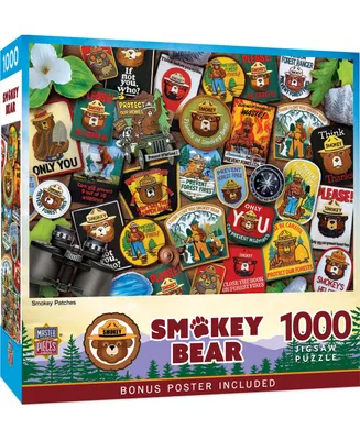 Masterpieces Smokey Bear Patches 1000 Piece Jigsaw Puzzle for Adults