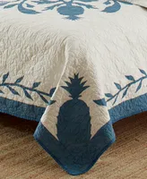 Tommy Bahama Aloha Pineapple Embroidered Quilt