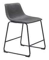 Zuo 35" each, Set of 2 Steel, Polyurethane Smart Counter Chair