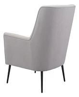 Zuo 36" Steel, Polyester Ontario Boho Chic Accent Chair