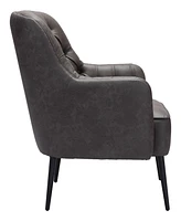 Zuo 35" Steel, Polyester Tasmania Boho Chic Accent Chair
