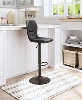 Zuo 44" Steel, Polyurethane Vital Adjustable Base Bar Chair