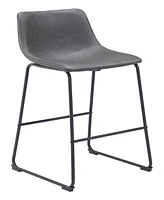 Zuo 39" each, Set of 2 Steel, Polyurethane Smart Bar Chair