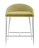 Zuo 30" each, Set of 2 Steel, Polyester Reykjavik Slender Legs Counter Chair