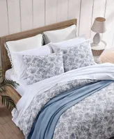 Tommy Bahama Home Pen And Ink Cotton 3 Piece Duvet Cover Set