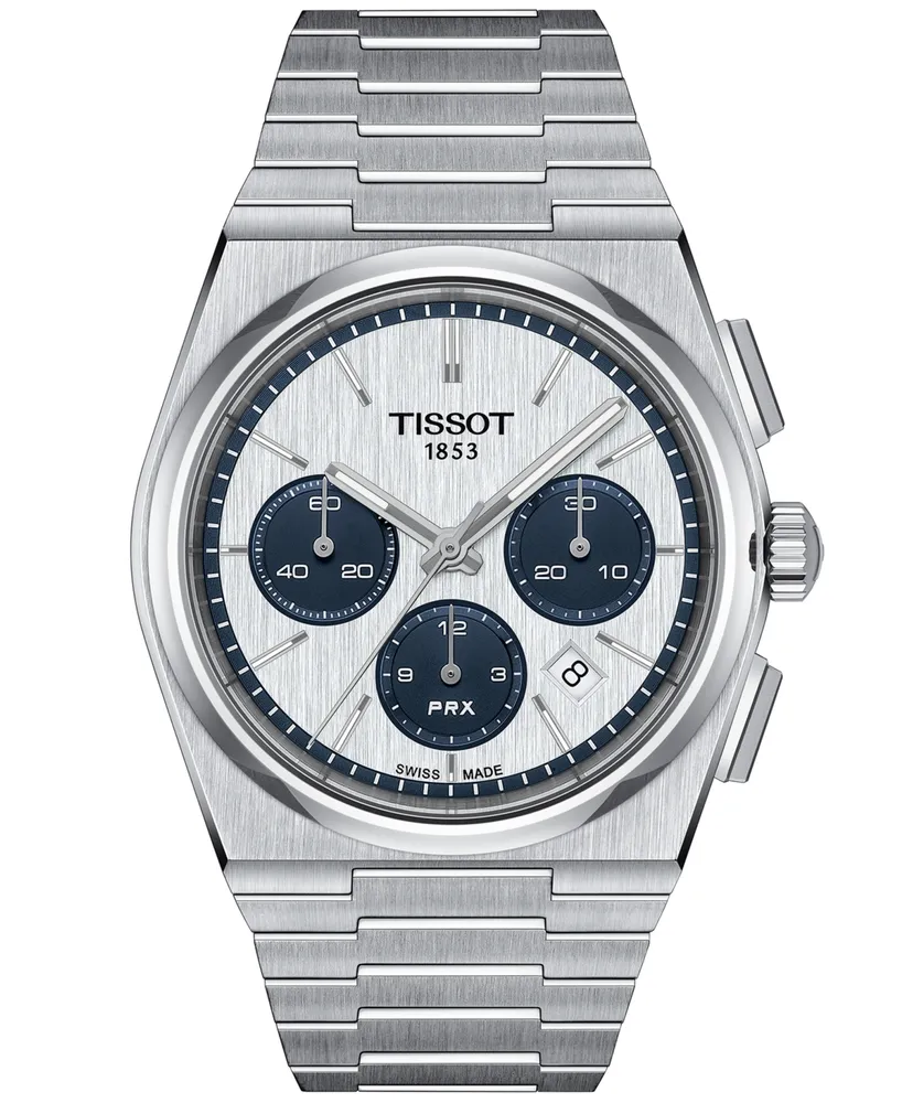 Tissot Men's Swiss Automatic Chronograph Prx Stainless Steel Bracelet Watch 42mm