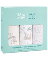 aden by aden + anais Baby Boys or Baby Girls Dumbo Swaddles, Pack of 3