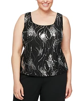 Alex Evenings Plus Size Sequined Twinset