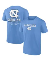 Men's Fanatics Carolina Blue North Tar Heels Game Day 2-Hit T-shirt