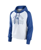 Women's Fanatics Royal, White Los Angeles Dodgers Pop Fly Pullover Hoodie