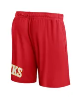 Men's Fanatics Red Atlanta Hawks Free Throw Mesh Shorts