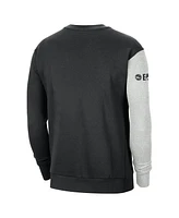 Men's Nike Black, Heather Gray Philadelphia 76ers Courtside Versus Force & Flight Pullover Sweatshirt