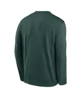 Men's Nike Green Oakland Athletics Authentic Collection Team Logo Legend Performance Long Sleeve T-shirt