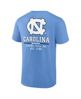 Men's Fanatics Carolina Blue North Tar Heels Game Day 2-Hit T-shirt