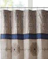 Madison Park Donovan Embroidered Shower Curtain, 72" x