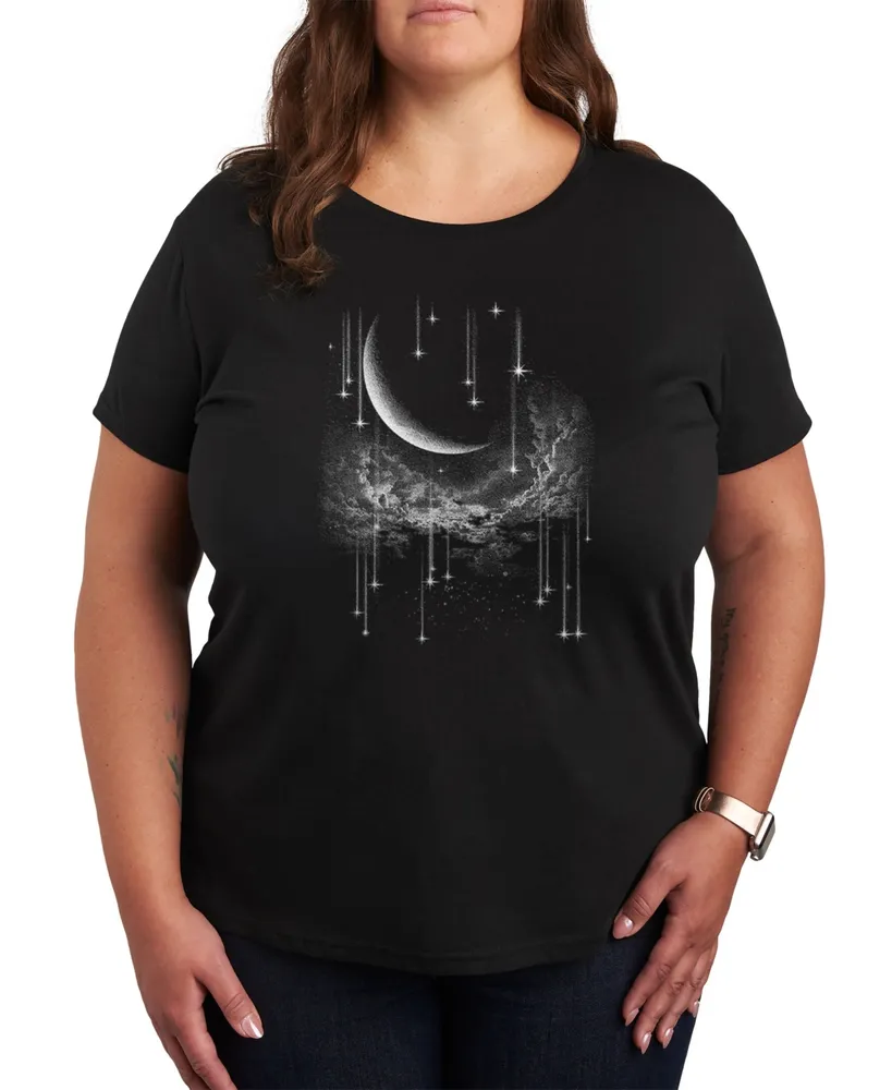 Hybrid Apparel Falling Stars Plus Graphic T-Shirt