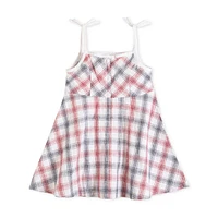 Hope & Henry Big Girls Sleeveless Bow Shoulder Simple Sundress