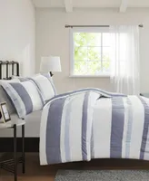 Closeout! Madison Park Allegany 3 Piece Jacquard Duvet Cover Set