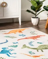 Nuloom Revel Eamon Dinosaur Washable Kids Area Rug