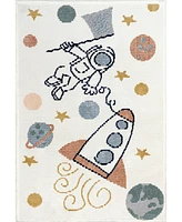 nuLoom Pearl Caree Astronaut Kids Fringe 5' x 7'6" Area Rug