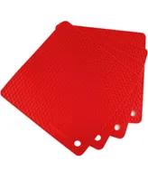 Zulay Kitchen 4 Pack Non-Slip Silicone Trivet Mat Set