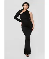 Marcella Plus Size Manhattan One Shoulder Gown
