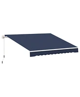 Outsunny 10'x8' Awning Door Canopy Back Outdoor Sun Rain Shade Shelter Cover