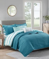 Madison Park Marina Printed Seersucker 8-Pc. Comforter and Coverlet Set
