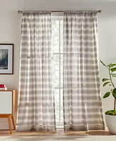 Tommy Hilfiger Whelan Stripe Pole Top Dusty 2-Piece Curtain Panel, 50" x 96"